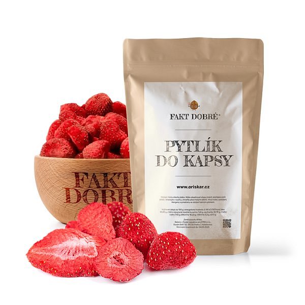 FAKT DOBRÉ Lyofilizované jahody CELÉ 20 g